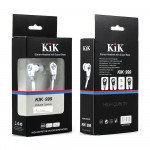 Wholesale KIK 999 Stereo Earphone Headset with Mic and Volume Control (999 White)